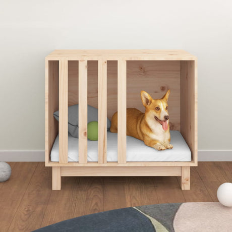 VIDAXXL DOGHOUSE 70X50X62 CM SOLID PINE Wood