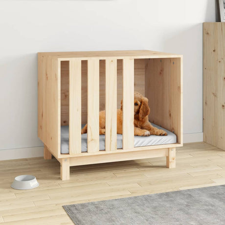 VIDAXXL DOGHOUSE 70X50X62 CM SOLID PINE Wood
