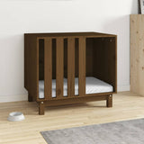 Vidaxl Doghouse 70x50x62 cm Solid fyrretræ Honningbrun
