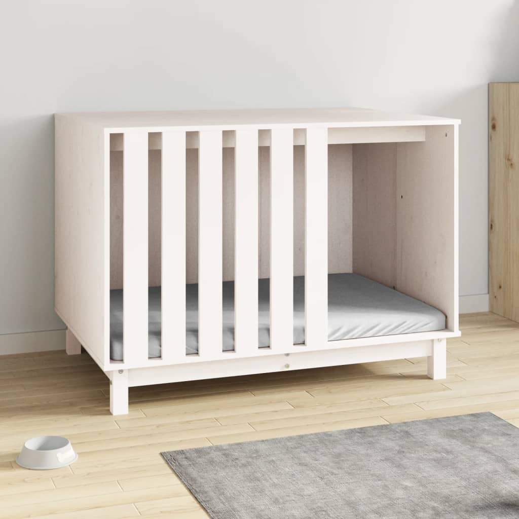 Vidaxl Dog Loft 100x70x72 cm Solid Pine White