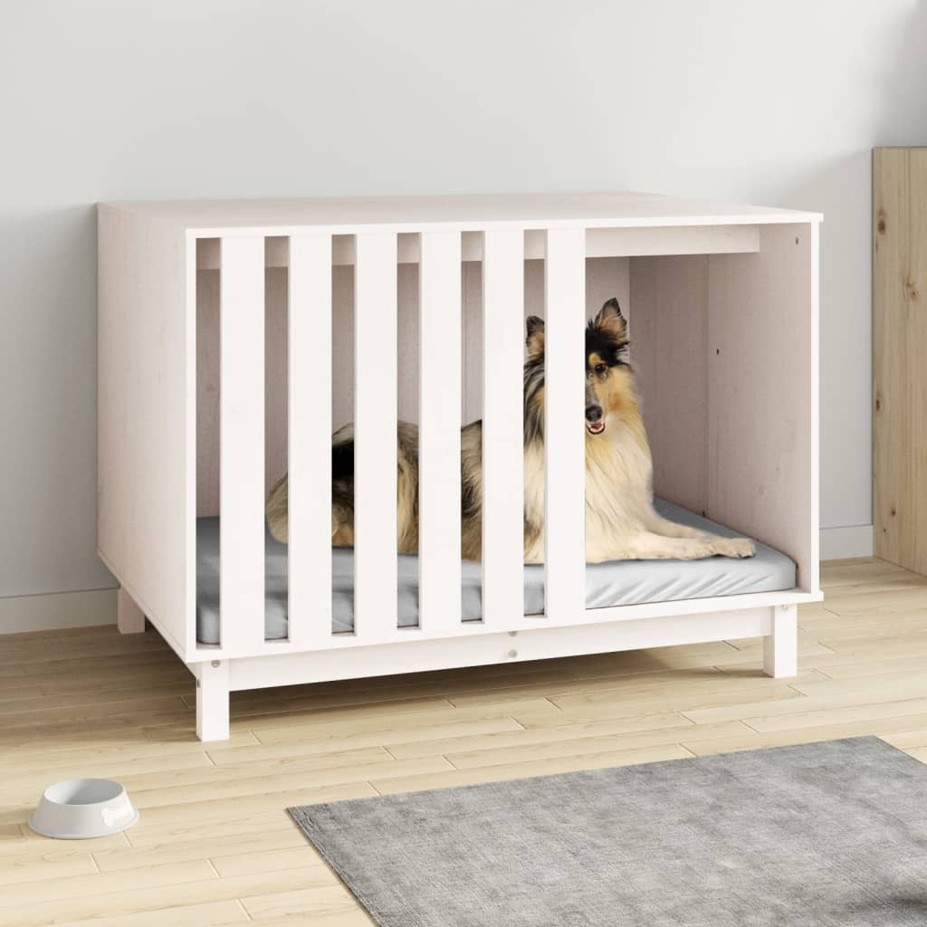 Vidaxl Dog Loft 100x70x72 cm Solid Pine White