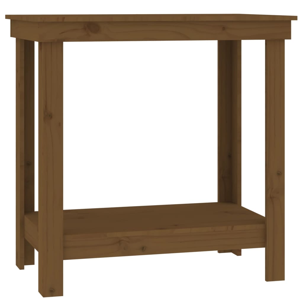 Vidaxx Workbench 80x50x80 cm Solid fyrretræ Honningbrun