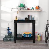 Vidaxl Workbench 80x50x80 cm Solid fyrretræ sort