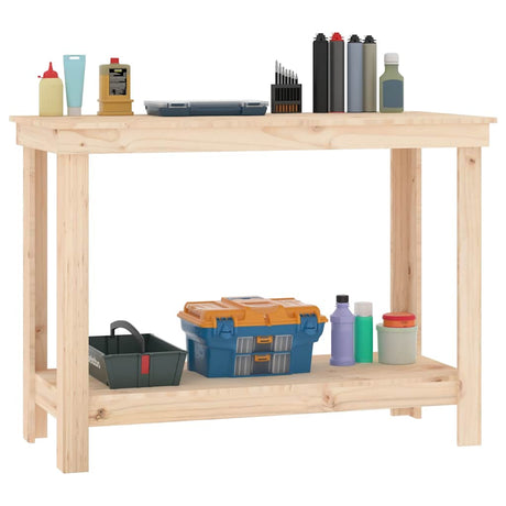 Vidaxl Workbench 110x50x80 cm Solid fyrretræ