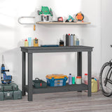 Vidaxl Workbench 110x50x80 cm solid fyrgrå