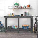 Vidaxx arbejdsbænk 140x50x80 cm solid fyrretræ grå