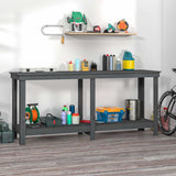 Vidaxx Workbench 180x50x80 cm solid fyrretræ grå