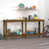 Vidaxl Workbench 180x50x80 cm Solid fyrretræbrun