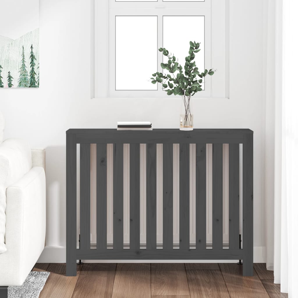 Vidaxl Radiatorom Construction 108.5x19x84 cm Solid fyrretræ grå