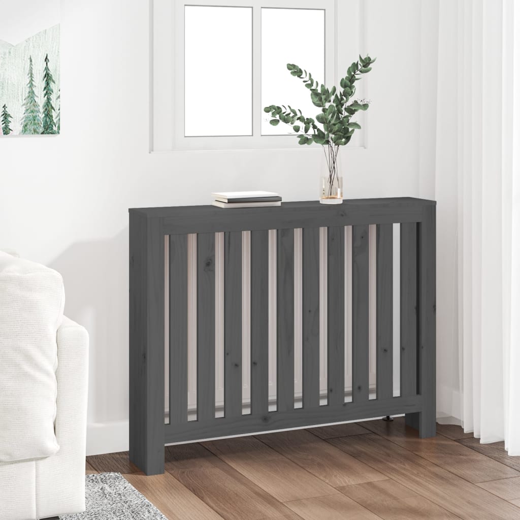 Vidaxl Radiatorom Construction 108.5x19x84 cm Solid fyrretræ grå