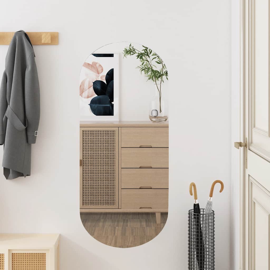 Vidaxl Wall Mirror 35x80 cm ovalt glas