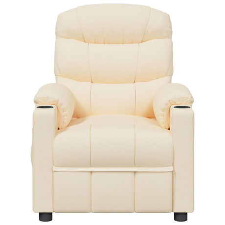 Vidaxl massagestoel elektrisch stof crèmekleurig