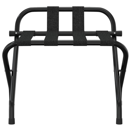 Vidaxl bagageholder med ryglæn 56x39x52 cm sort