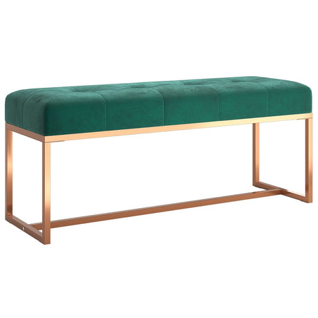 Vidaxl bankje 110x36x45 cm fluweel donkergroen