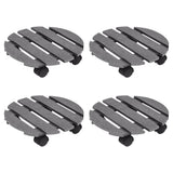 Vidaxl Plant Trolleys 4 PCS Ø30X7,5 cm HKC Grå