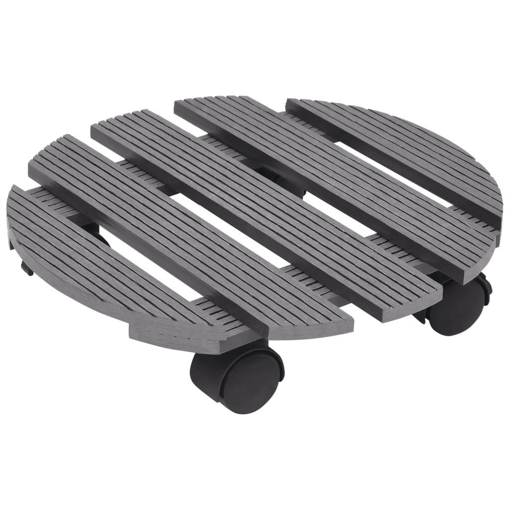 Vidaxl Plant Trolleys 4 PCS Ø30X7,5 cm HKC Grå