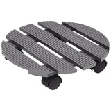 Vidaxl Plant Trolleys 4 PCS Ø30X7,5 cm HKC Grå