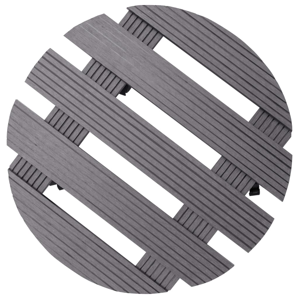Vidaxl Plant Trolleys 4 PCS Ø30X7,5 cm HKC Grå