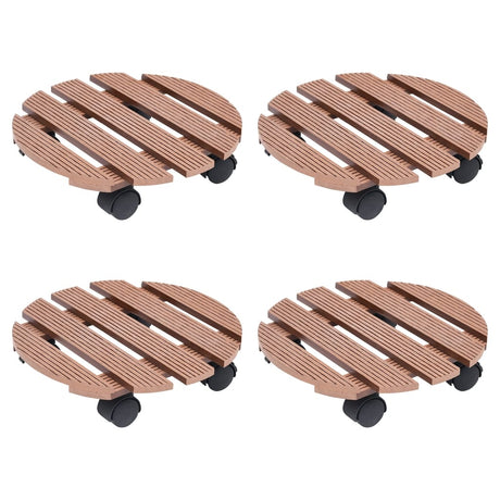 Vidaxx plantevogne 4 stk ø30x7,5 cm hkc brun