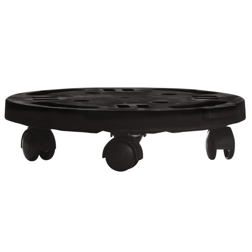 Vidaxl Plantevogne med hjul 5 stk. 170 kg diameter 30 cm sort sort