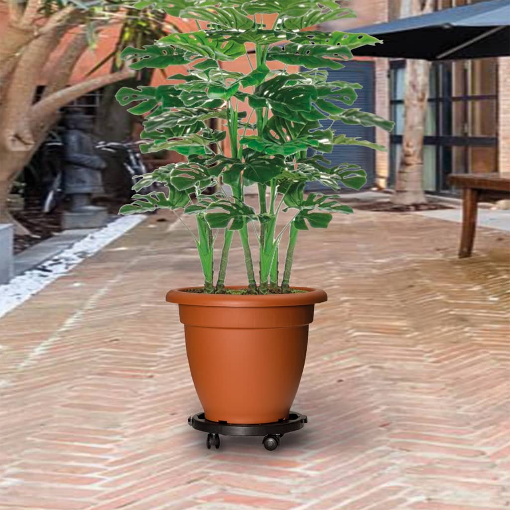 Vidaxl Plantevogne med hjul 5 stk. 170 kg diameter 30 cm sort sort