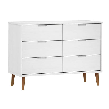 Vidaxl ladekast molde 113x40x80 cm massief grenenhout wit