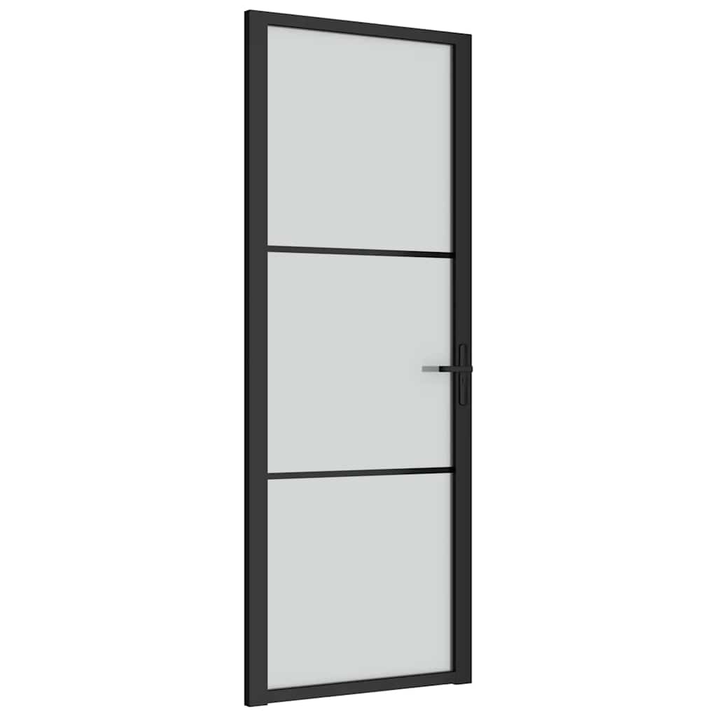 VIDAXX Interiørdør 76x201,5 cm Frostet glas og aluminium sort