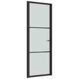 VIDAXX Interiørdør 76x201,5 cm Frostet glas og aluminium sort