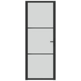 VIDAXX Interiørdør 76x201,5 cm Frostet glas og aluminium sort