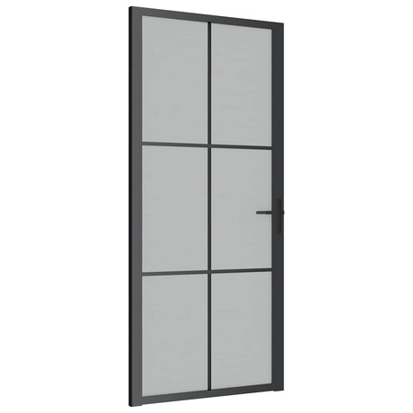 VIDAXX Interiørdør 93x201,5 cm Frostet glas og aluminium sort