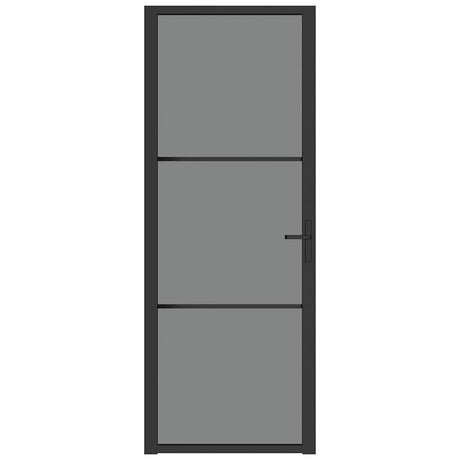 Vidaxl indre dør 76x201,5 cm ESG Glas og aluminium sort