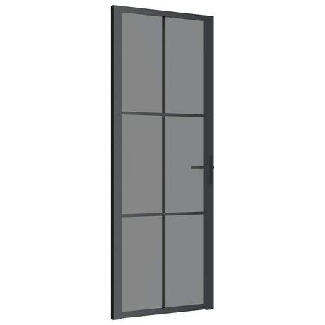 VIDAXX Interiørdør 76x201,5 cm ESG Glas og aluminium sort