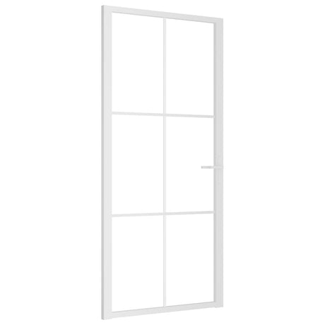 Vidaxl indre dør 93x201,5 cm ESG Glas og aluminiumshvide