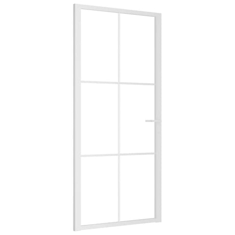 Vidaxl indre dør 93x201,5 cm ESG Glas og aluminiumshvide