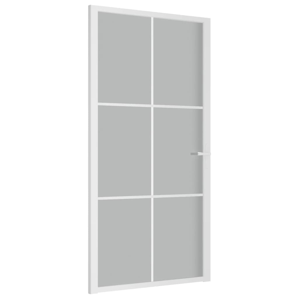 Vidaxl indre dør 102.5x201.5 cm Matt Glass og Aluminium White