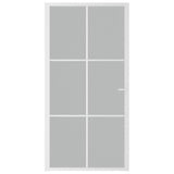 Vidaxl indre dør 102.5x201.5 cm Matt Glass og Aluminium White