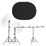 Vidaxl Photo Studio Set med belysningssæt og baggrundsskærm