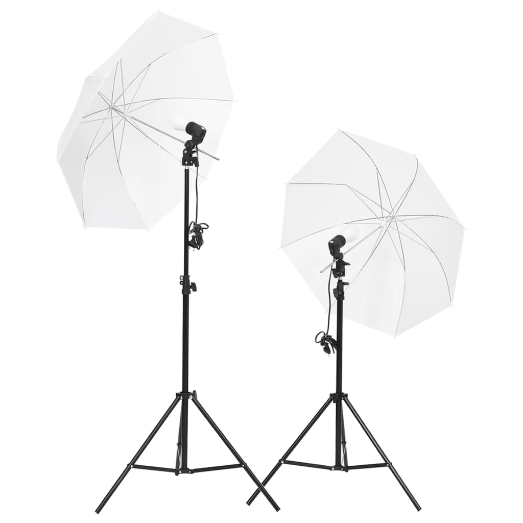 Vidaxxl fotostudiesæt med lyssæt og baggrundsskærm