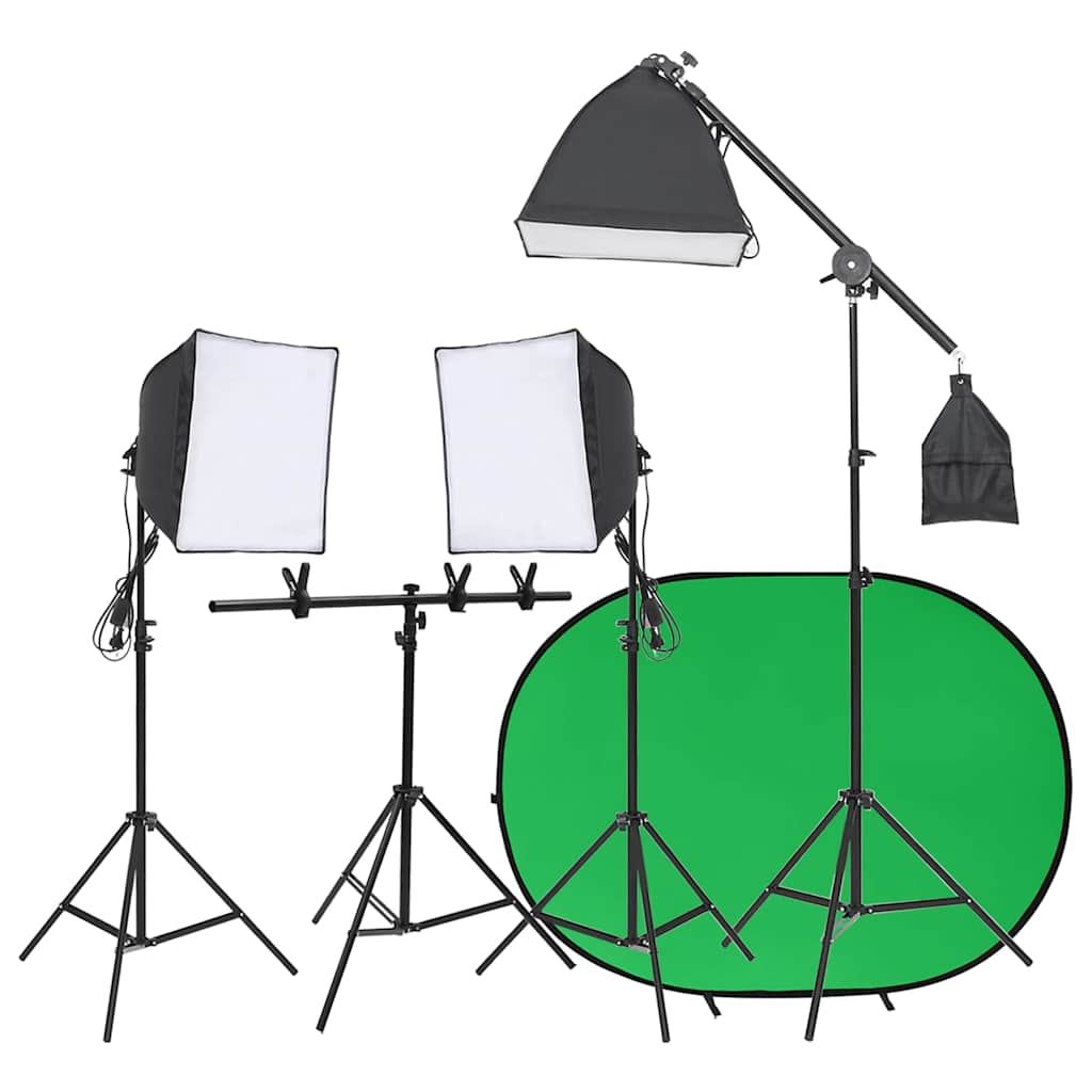 Vidaxl Photo Studio Set med belysningssæt og baggrundsskærm