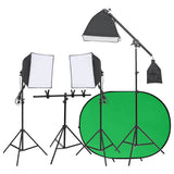Vidaxl Photo Studio Set med belysningssæt og baggrundsskærm