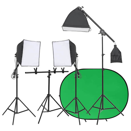 Vidaxl Photo Studio Set med belysningssæt og baggrundsskærm