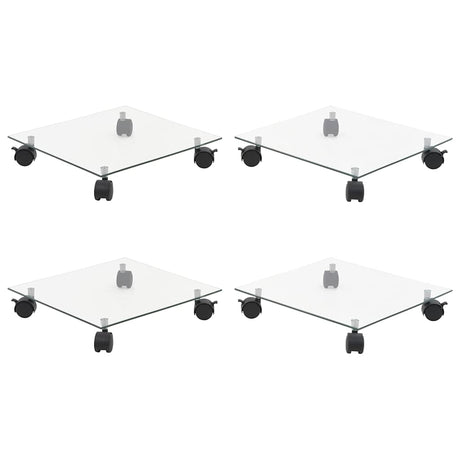 Vidaxx planteruller 4 stk firkantet 35x35 cm hærdet glas