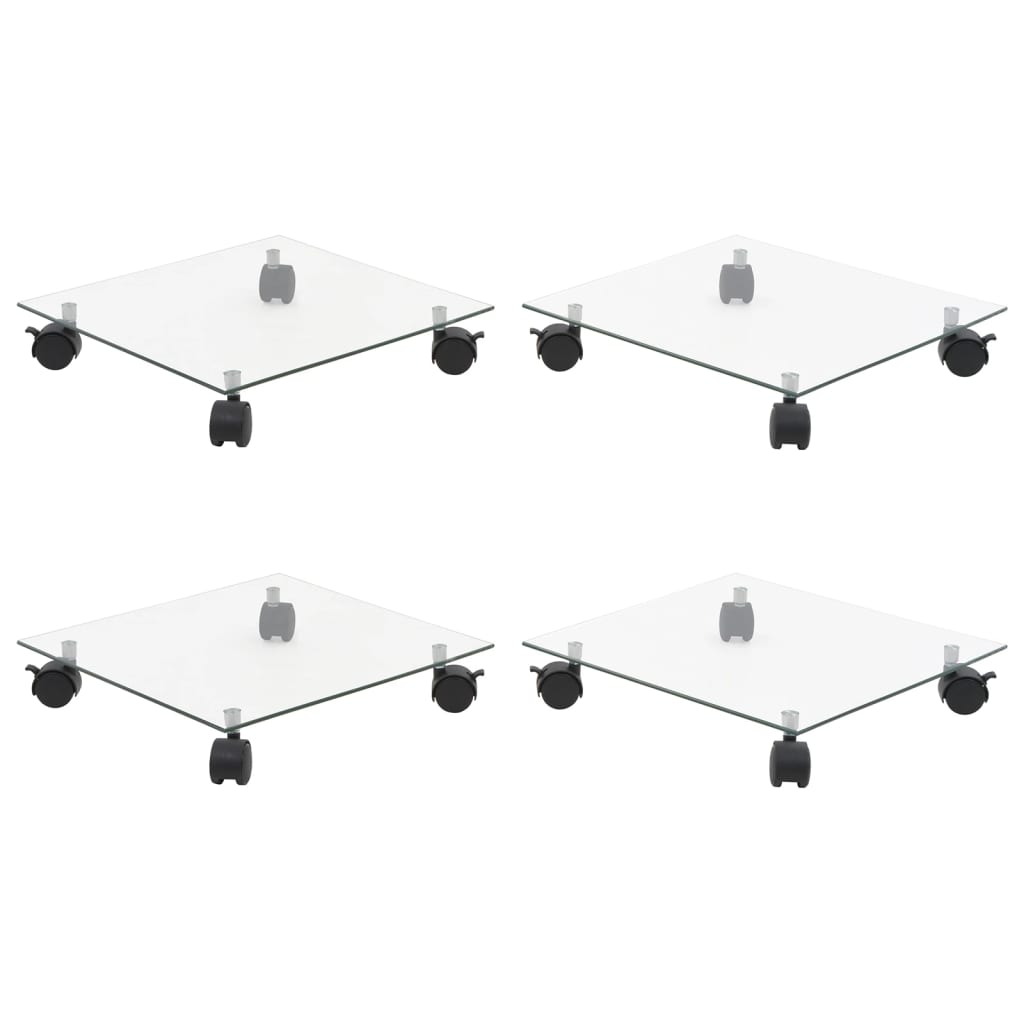 Vidaxx planteruller 4 stk firkantet 35x35 cm hærdet glas