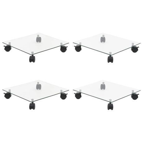 Vidaxx planteruller 4 stk firkantet 35x35 cm hærdet glas