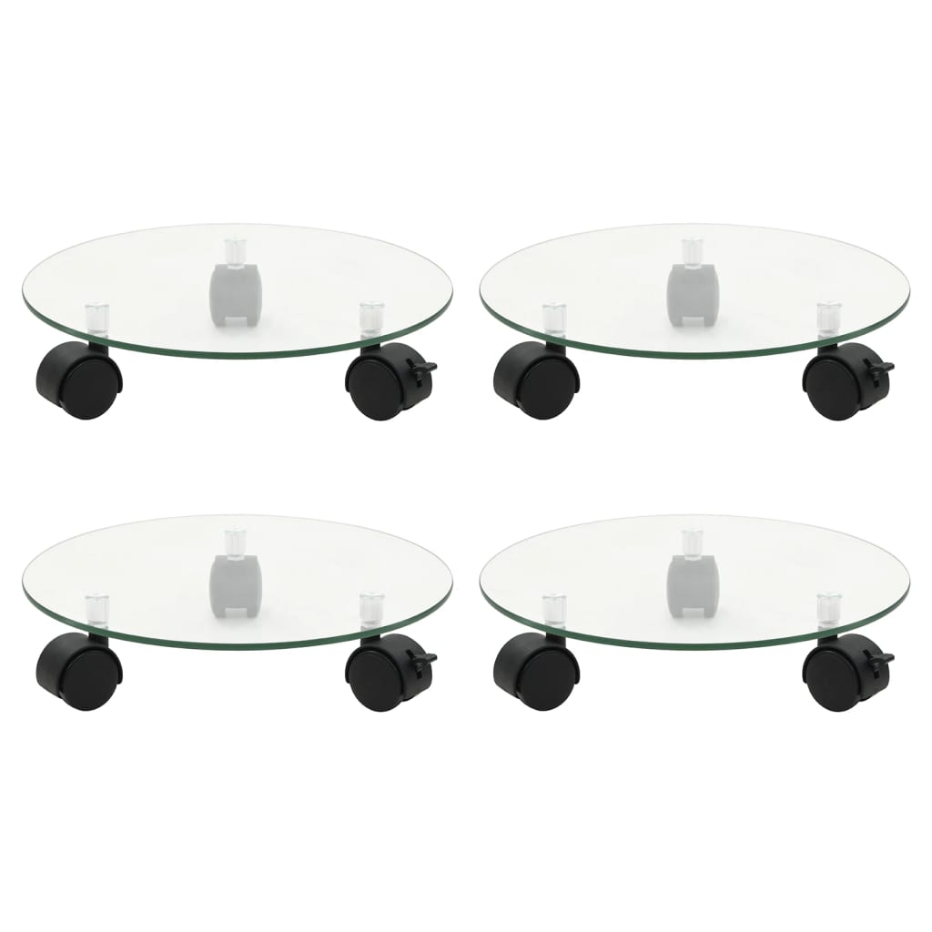 VidaXL planteruller 4 stk ca. 28 cm hærdet glas