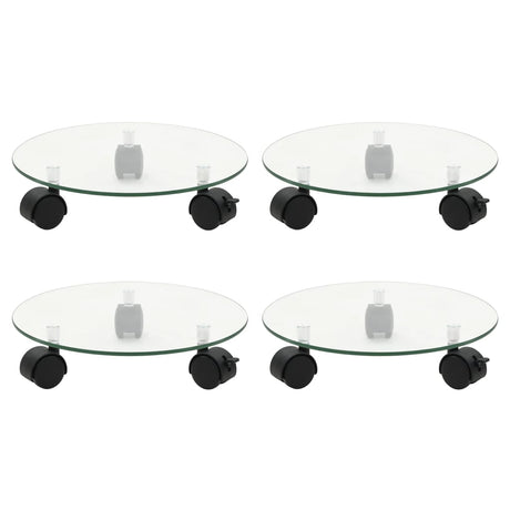 VidaXL planteruller 4 stk ca. 28 cm hærdet glas