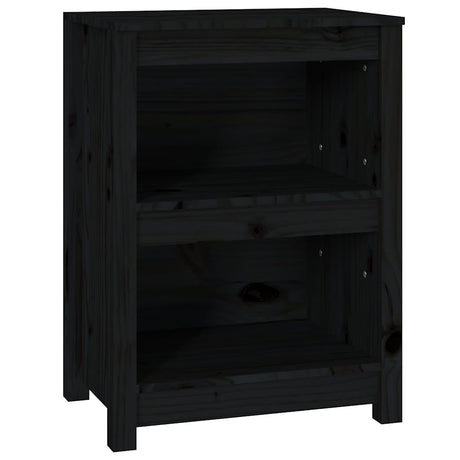 Vidaxl boekenkast 50x35x68 cm massief grenenhout zwart
