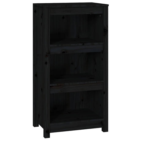Vidaxl boekenkast 50x35x97 cm massief grenenhout zwart