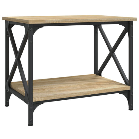 Vidaxl bijzettafel 55x38x45 cm bewerkt hout sonoma eikenkleurig