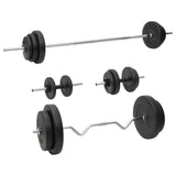 Vidaxl håndvægt sæt med vægte 90 kg
